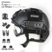 SHENKELshenkeruFAST helmet PJtype 4 point type .. cord & GX-500type combat goggle BK black set airsoft 