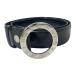 BVLGARI BVLGARY раунд Logo пряжка кожаный ремень 105cm 42 дюймовый 