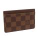  как новый Louis Vuitton Damier porutokarutosa-n тянуть N61722 футляр для карточек футляр для визитных карточек 