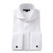  рубашка мужской длинный рукав белый двойной запонки Hori zontaru цвет форма устойчивость резчик рубашка одноцветный большой размер модный 