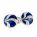 �J�t�����N�X �J�t�X�{�^�� �T�C�����J�[�^�[  �C�M���X�� ���E���h Art Deco Enamel Blue Button �M�t�g �v���[���g �a���� ������� �I�W�G ozie