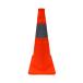  flexible type triangle corn color cone 62cm orange reflection material attaching folding construction site / parking place / garage 