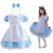  тайна. страна. Alice способ костюмированная игра готовая одежда ребенок Halloween костюм девочка One-piece фартук 130