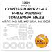 KV модель 72529 1/72 машина chisP-40B War Hawk / машина chis Hawk 81-A2 /toma Hawk Mk.IIB ( воздушный фиксирующие детали ) + колесо Canopy маскировка сиденье 