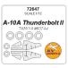 KV модель 72647 1/72 A-10A Thunderbolt II ( Tamiya #60744) + колесо Canopy маскировка сиденье 