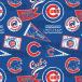  комплект сломан / 10cm единица измерения продолжать . cut MLB Chicago Cub s Logo ткань общий рисунок Major League хлопок принт мужчина девочка ткань ручная работа рукоделие импорт 