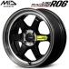 MID MID RACING R06 4�{Set �u���b�N�N���A�|���b�V�� 7.0J-16�C���` 4��/PCD100+35