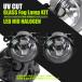 フォグランプ ユニット 左右セット H11 LED HID 対応 汎用 ダイハツ タント LA600S LA610S ムーブ LA100S LA110S ウェイク LA700S LA710S 他 93-309