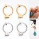  Korea manner design earrings converter * hoop type (12) pair sale Gold / silver non hole earrings hoop hand made parts craft domestic sending 