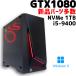 �y���ÃQ�[�~���OPC/�V�i�p�[�c�����zGeForce GTX1080/Core i5-9400/16GB/NVMe M.2 SSD 1TB �V�i + HDD 1TB/Windows11/�V�i�P�[�X