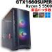 �y���ÃQ�[�~���OPC�z�V�i�p�[�c���� / GeForce GTX 1660SUPER / Ryzen 5 5500 / M.2 NVMe SSD 512GB �V�i + HDD 1TB / Windows11