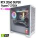 �y���Î���Q�[�~���OPC�z�� �V�i�P�[�X�g�p / GeForce RTX 2060 SUPER / �ȈՐ��� Ryzen7 3700X / 16GB / NVMe SSD 1TB �z���C�g