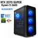 [ б/у собственное производство ge-mingPC] SSD новый товар использование /GeForce RTX 2070 SUPER / Ryzen 5 3600 / 16GB / M.2 SSD 480GB + HDD 500GB / Windows11