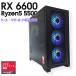 �y���Î���Q�[�~���OPC�z�P�[�X�E�}�U�[�{�[�h�V�i�g�p / Radeon RX 6600 / Ryzen5 5500 / 16GB / NVMe SSD 512GB / Windows11