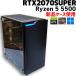 �y���Î���Q�[�~���OPC�z�V�i�P�[�X�g�p / GeForce RTX 2070 SUPER / Ryzen 5 5500 / 16GB / SSD 1TB / Windows11