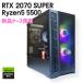 �y���Î���Q�[�~���OPC�z�V�i�P�[�X�g�p / GeForce RTX 2070 SUPER / Ryzen5 5500 / 16GB / SSD 1TB / Windows11
