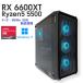 �y���Î���Q�[�~���OPC�z�V�i�P�[�X�g�p / Radeon RX 6600XT / Ryzen5 5500 / 16GB / NVMe SSD 1TB �V�i / Windows11 ��