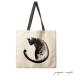 большая сумка чёрный кошка кошка эко-сумка картина в жанре суйбоку способ смешанные товары .. кошка кошка женский унисекс 