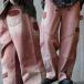  Denim брюки женский широкий конический хлопок 100 хлопок талия резина свободно переделка способ Vintage обработка выцветание, выгорание цвет розовый body type покрытие 