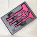 [ не использовался товар ]Snap-on Snap-on dead blow Hammer 3 шт. комплект розовый HBFE16/HBFE32/HBFE56 амортизирующий молоток ограничение цвет 