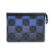 [ б/у ] Louis Vuitton Damier *gla Fit ja Ian to небольшая сумочка * Voyage MM N60412 голубой клатч LOUIS VUITTON LV