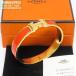  Hermes HERMES H узор клик трещина PM| браслет | браслет Gold × orange превосходный товар [ качество iko-]