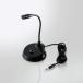 ELECOM HS-MC07BK подставка Mike / маленький размер / гибкий arm / mute кнопка имеется / 3 высшее Φ3.5mm/ черный 