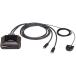 ATEN US3312 2 порт USB-C DisplayPort KVM переключатель (4K60p соответствует, wired с дистанционным пультом .)