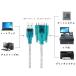 RS232C USB �V���A���ϊ��P�[�u�� RS232 USB DB9�s�� �ϊ� �p������(D-sub25�s��)DB25�A�_�v�^�t�� USB�I�X DB9�I�X CH340�`�b�v���� Windows Mac�ȂǑΉ� 80cm �֘A�摜2