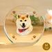  домашнее животное мемориальная табличка crystal Circle подставка (M)7cm цвет печать название inserting сообщение собака кошка crystal стеклянный 