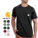  Carhartt карман футболка CARHARTT FORCE COTTON DELMONT SS T-SHIRT 100410 Black White Coral Navy Red Blue Carbon Heather Green короткий рукав T одноцветный T
