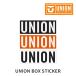 UNION BOX LOGO STICKER 8 inch Union box Logo сноуборд Union стикер черный белый orange Япония стандартный товар 2021-22 2022 2023