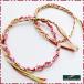  ножной браслет mi солнечный ga пара шея 2 шт SET темно-красный sakura pink твид MIX anklet180 бесплатная доставка 