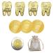 GOODCHI tooth. .. gold coin tooth . exchange make coin toe sfea Lee . tooth memory medal . tooth raw . change memory 8 pieces set storage sack attaching (A)