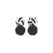  резина запонки (Knot Cuff Links кафф links Raver запонки запонки кнопка ) / черный + белый × черный 