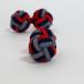  резина запонки (Knot Cuff Links кафф links Raver запонки запонки кнопка ) / серый × голубой × красный 