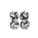  резина запонки (Knot Cuff Links кафф links Raver запонки запонки кнопка ) / черный × белый × жемчуг серый 