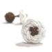 BUTTON CUFFKNOTS( резина запонки узел запонки )| белый × French шоколад 