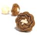 BUTTON CUFFKNOTS( резина запонки )| Brown × шампанское 