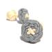 BUTTON CUFFKNOTS( резина запонки )| жемчуг серый × шампанское 