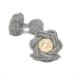  цветок узел резина запонки (Knot Cuff Links кафф links Raver запонки запонки кнопка ) жемчуг серый × шампанское 