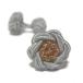  цветок узел резина запонки (Knot Cuff Links кафф links Raver запонки запонки кнопка ) жемчуг серый × Brown 