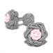  цветок узел резина запонки (Knot Cuff Links кафф links Raver запонки запонки кнопка ) жемчуг серый × розовый 