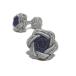  цветок узел резина запонки (Knot Cuff Links кафф links Raver запонки запонки кнопка ) жемчуг серый × голубой 