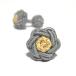  цветок узел резина запонки (Knot Cuff Links кафф links Raver запонки запонки кнопка ) жемчуг серый × Gold 