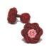  цветок узел резина запонки (Knot Cuff Links кафф links Raver запонки запонки кнопка ) wine red ×b- gun vi re