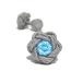  цветок узел резина запонки (Knot Cuff Links кафф links Raver запонки запонки кнопка ) жемчуг серый × aqua blue 