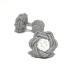  цветок узел резина запонки (Knot Cuff Links кафф links Raver запонки запонки кнопка ) жемчуг серый × белый 