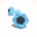  цветок узел резина запонки (FLOWER CUFFKNOTS жевательная резинка запонки ) aqua blue × темно-синий 