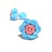 цветок узел резина запонки (FLOWER CUFFKNOTS жевательная резинка запонки ) aqua blue ×b- gun vi re